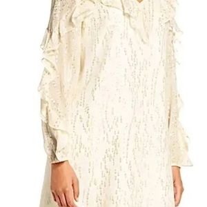 NWT Lilly Pulitzer Belle Silk Dress Coconut Fish Size 16